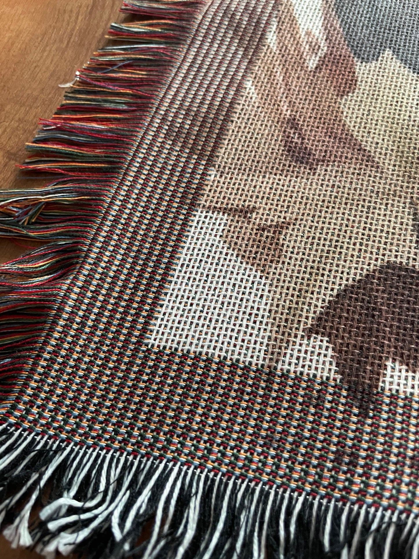 Woven Cat Portrait Blanket