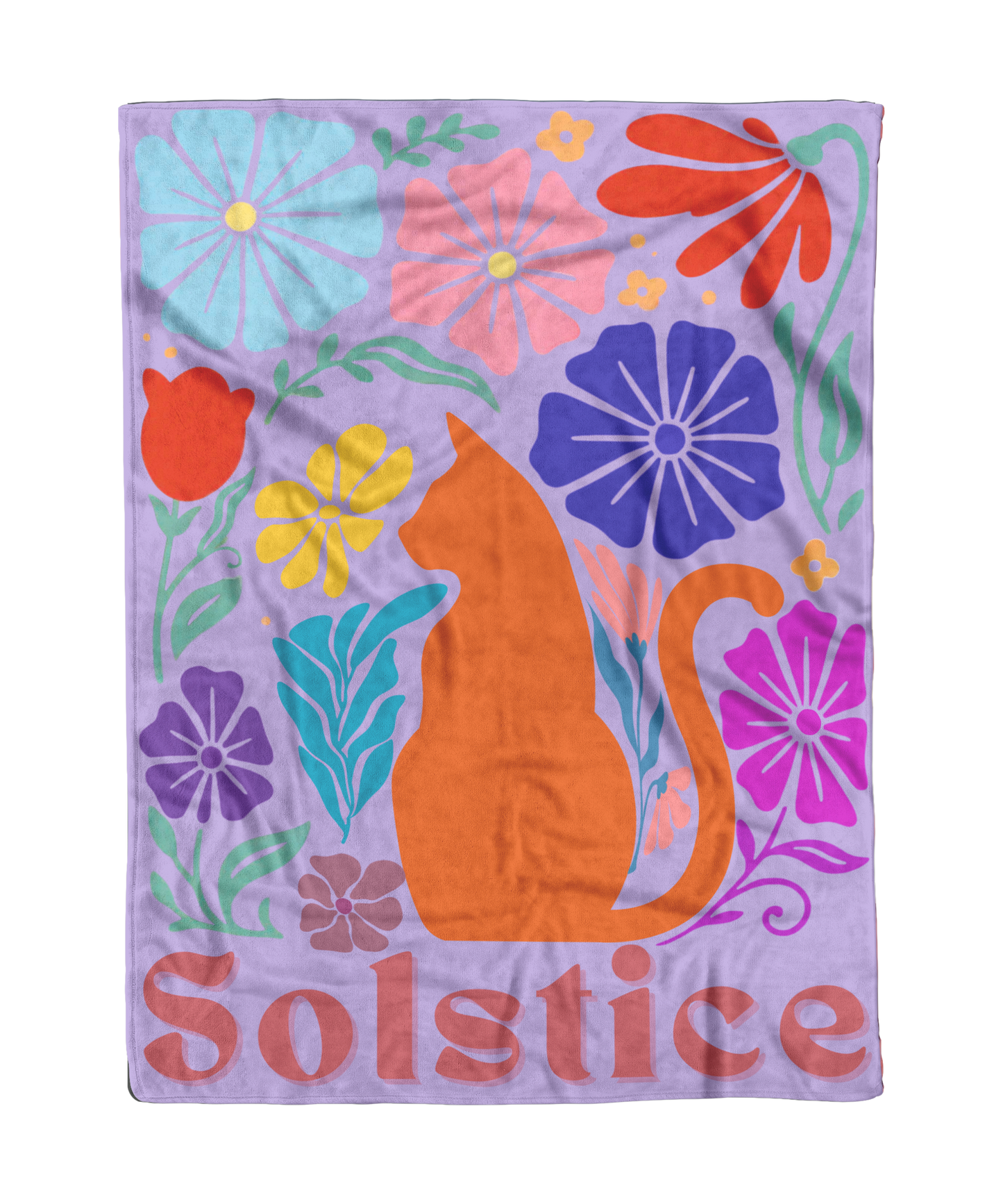 Retro Bloom Personalized Fleece Sherpa Blanket