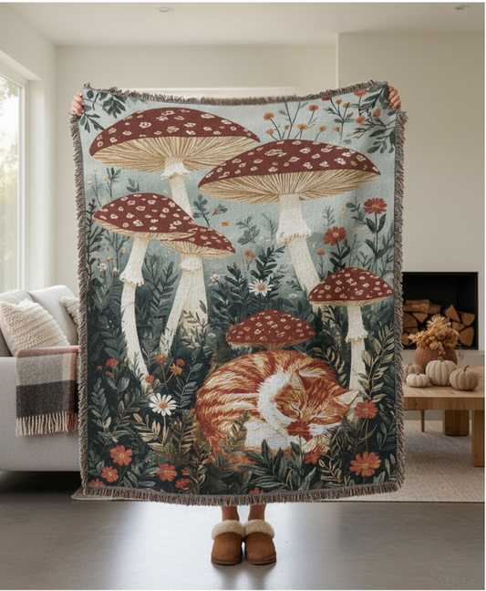 Woven Fall Cat Mushroom