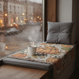Personalized Pumpkin Cat Woven Throw Blanket