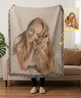 Family Portrait Woven Throw Blanket