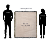 The Cat of the House  woven throw blanket